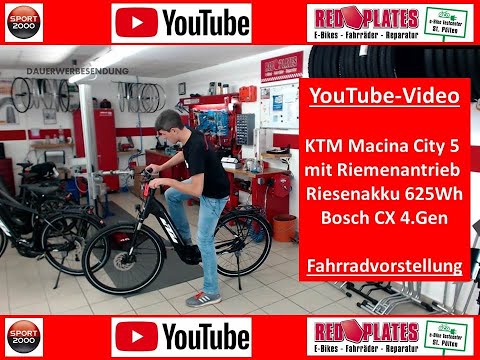 KTM Macina City 5 E-Bike 610 Riemenantrieb Bosch CX
