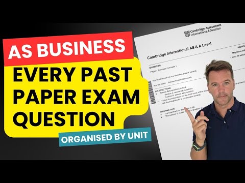 AS & A level Business 9609 Every Past Paper Question (Paper 1 & 2) Organised By Topic