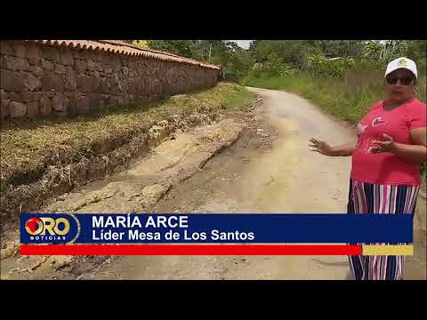 Comunidad de la Mesa de Los Santos pide inversión en vías | Oro Noticias