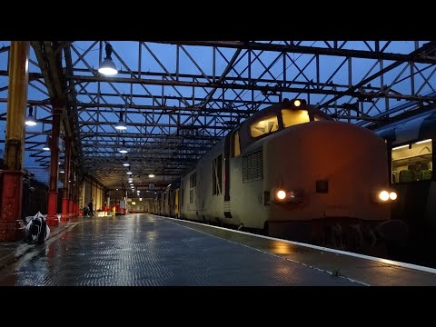 DRS Class 37 Convoy With 37218, 422, 038, 059 and 069 At Crewe - 21/12/20