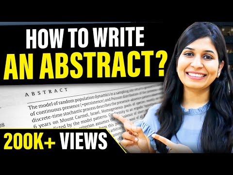 How to write an Abstract | For research paper and project reports