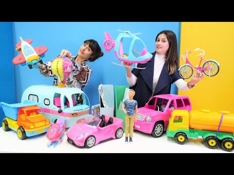 Ayşe VS Ümit! Kızlar Ken'e araç satmaya çalışıyor! Eğlenceli kız videoları