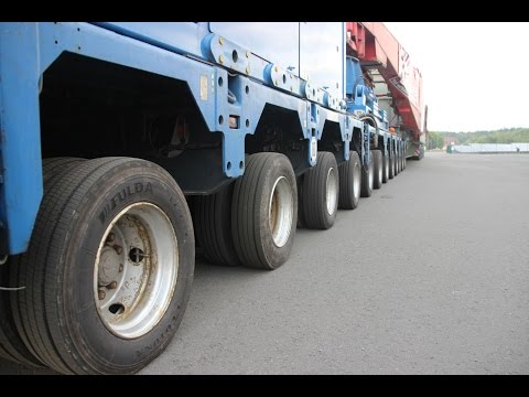 Schwertransport von Adelebsen nach Hardegsen auf 192 Rädern
