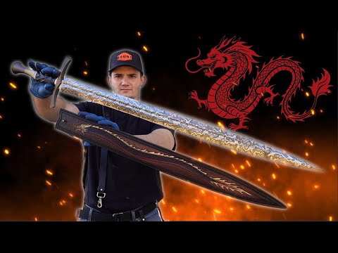 Making a Damascus Leaf-Bladed Longsword: Dragon’s Flame