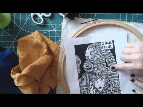 Aubrey Beardsley Inspired Slow Stitch and Italian Quilted Picture