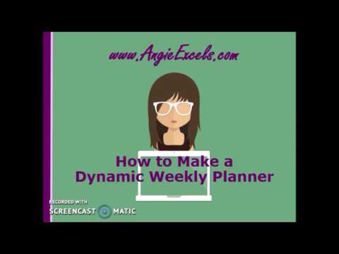 BLOG 8.2 How to Create a Dynamic Planner