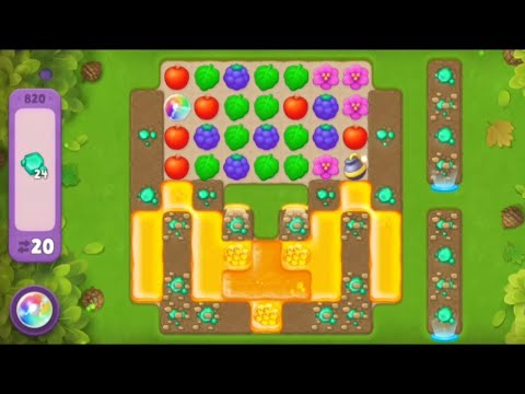 Gardenscapes Level 820 Super Hard Level All Goals Complete - Playrix Gameplay
