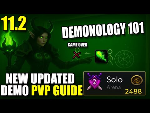 NEW ULTIMATE DEMONOLOGY WARLOCK PVP GUIDE ( UPDATED TALENTS & GEAR , TIER SETS , STATS , ROTATION  )