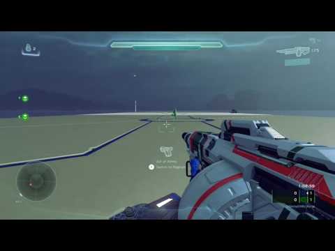 Halo 5 weapon test heartseeker on a saw distance test!