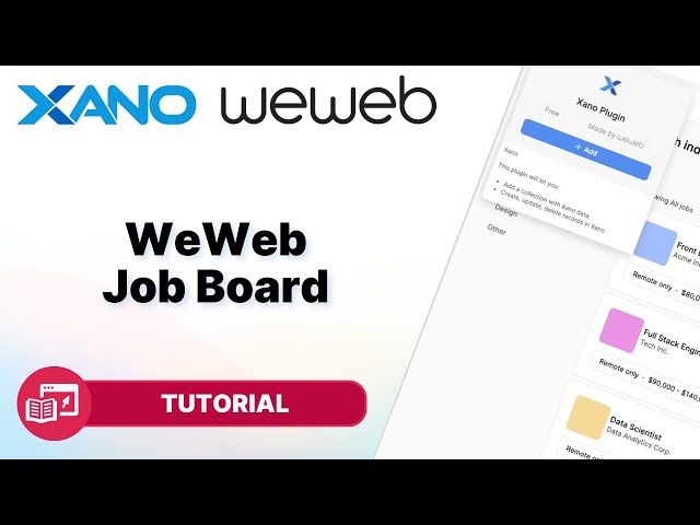 Create a Job Board with Xano and WeWeb