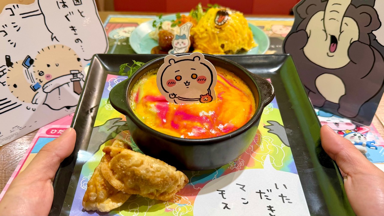 Eating Cute Character Restaurant in Japan 🍛🍰 Chiikawa