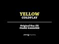 Yellow (KARAOKE PIANO COVER) Coldplay with Lyric