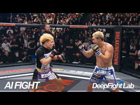 AI Fight | 宇佐美正パトリック vs 10人ニキ / Sho Patrick Usami vs Junin Niki【BreakingDown 1分キックルール Seedance 2.0】