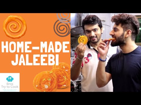 Jalebi Homemade Mithai Fast Easy Recipe in Urdu Hindi - Home made - Boys try to Cook
