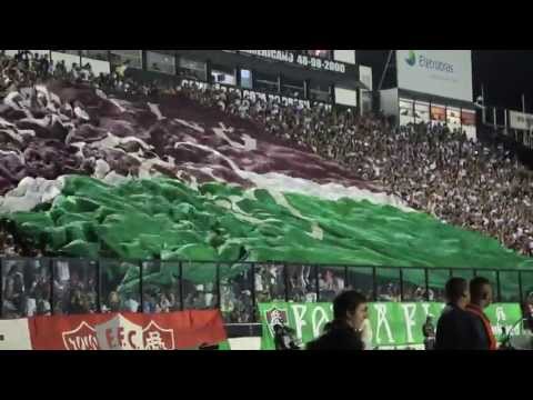 "Entrada Fluminense x Emelec - Libertadores 2013" Barra: Movimento Popular Legião Tricolor • Club: Fluminense