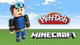 play doh The Diamond Minecraft - how to make with playdough