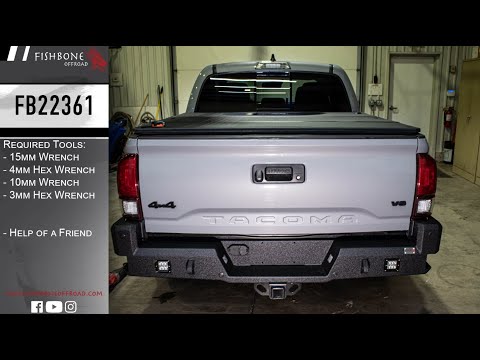 FB22361 16-21 3rdGen Toyota Tacoma Rear Bumper Installation Guide