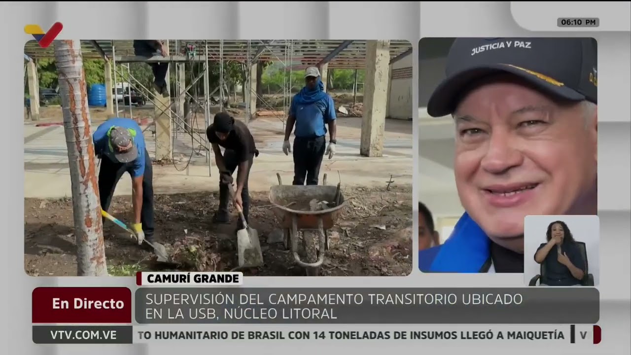 Diosdado Cabello desde el núcleo de la USB en Camuri Grande, estado La Guaira, 10 julio 2026