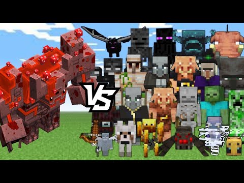 Insane Fight: Netherite Monstrosity vs All Mobs in Minecraft x100 #minecraft #gaming #viral