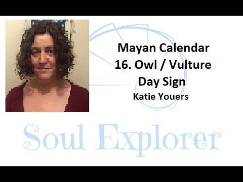 Mayan Calendar, Day Sign 16. Owl /Vulture