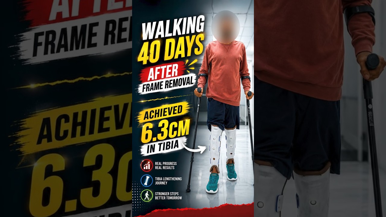 Walking 40 Days After Frame Removal | 6.3 CM Tibia Lengthening Recovery Journey