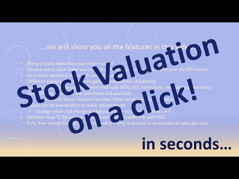 Aktienbewertung / Stock Valuation on a click in seconds!