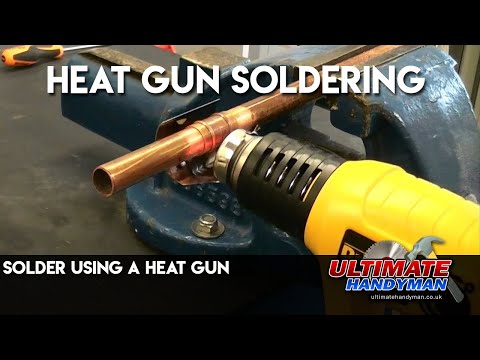 Solder using a heat gun
