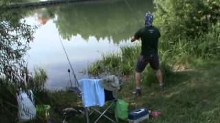 preview picture of video 'carp fishing double catch (Smartinsko lake) Slovenia'