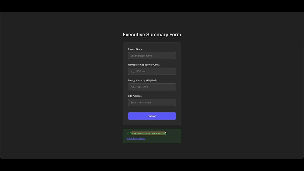 Form Template Demo