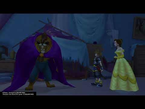 Kingdom Hearts II Final Mix (PS4) Cutscene #323 - Beast lashes out at Belle about the Enchanted Rose