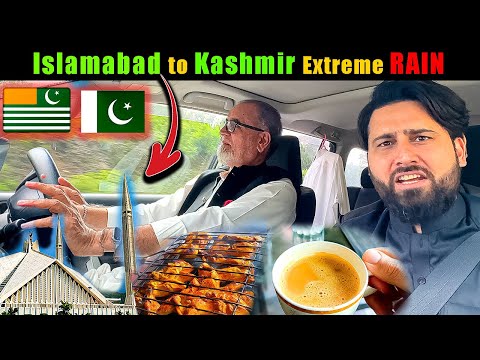 Islamabad to Kashmir in Extreme & dangerous rain -  پلندری کشمیر میں دوپہر کا کھانا اور چائے