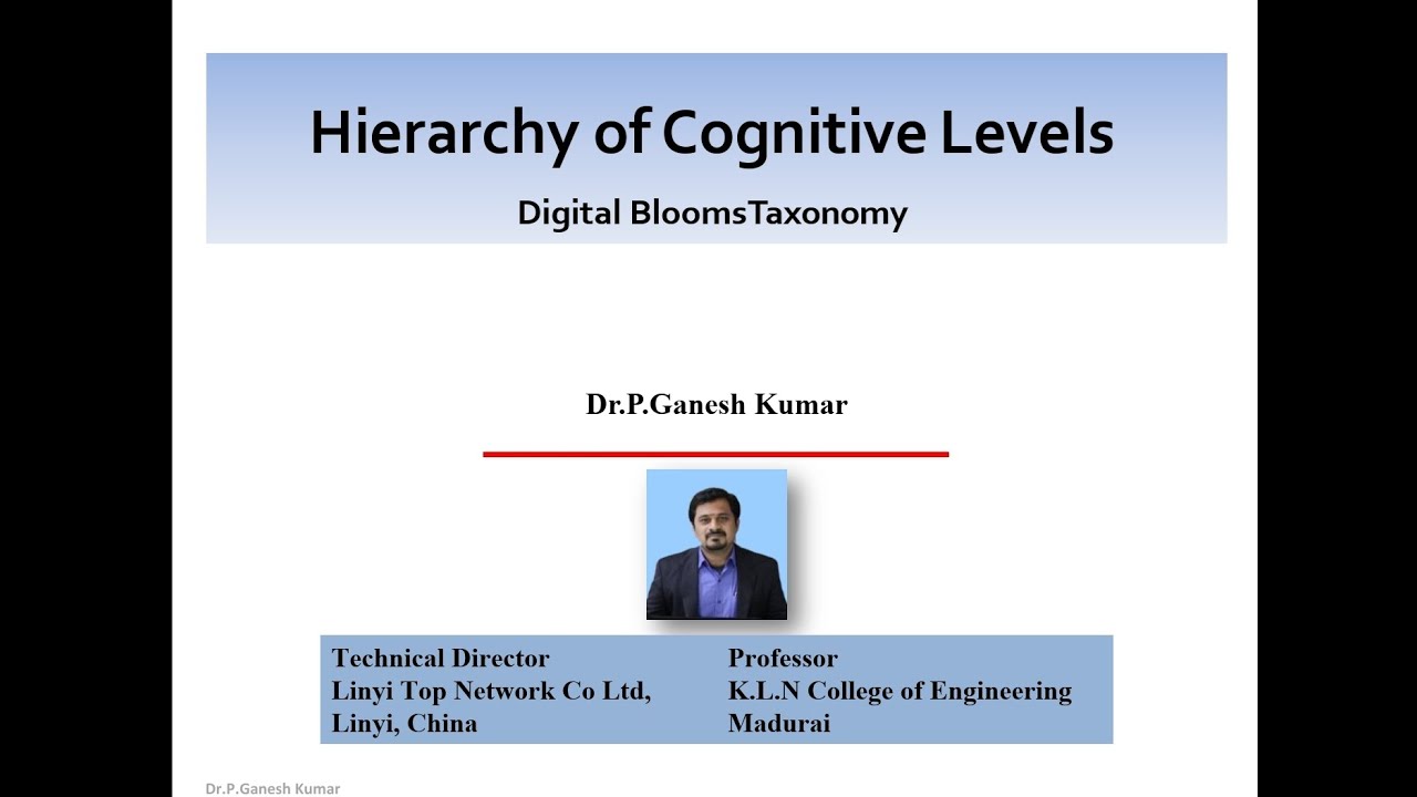 Digital Blooms Taxonomy - Cognitive Levels