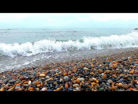 Pebble Beach - Ocean Sounds Black Screen after 1Hour - Relaxing Ocean ASMR - Brown Noise