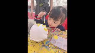 Bé Min tô tượng con gà béo ú siêu đáng yêu |Tập 2 |Tác phẩm hoàn thành được 1/3 #totuong #conga