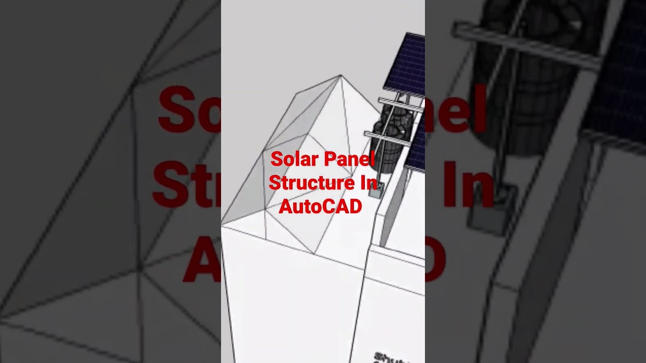 Solar Panel Structure In AutoCAD   #lumnious #panelstructure #autocad