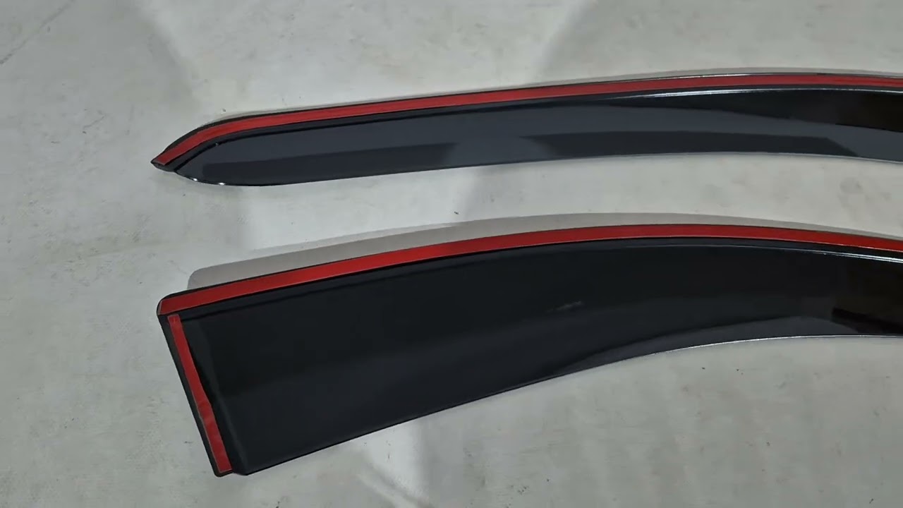 Volkswagen Caddy 2020- рр. Вітровики з хромованим молдингом Niken Luxury (2 шт) Video 1