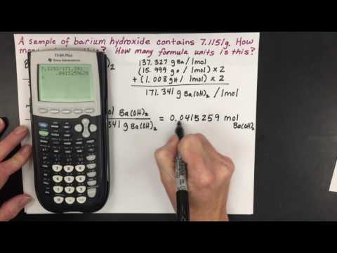 Grams to Moles and Formula Units: Mole Conversions