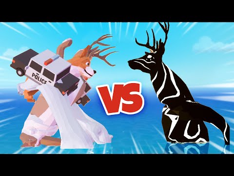 GIANT DOG vs GIANT FUTURE DEER BOSS - Deeeer Simulator Part 6 | Pungence