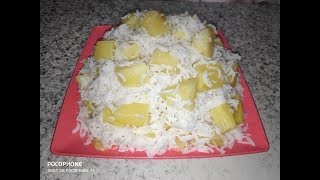 Azerbaycanın milli yemeyi Kartof Plov//Patatesli 