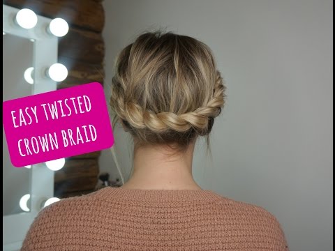 How to: Easy Twisted Crown Braid on Short/Medium Hair
