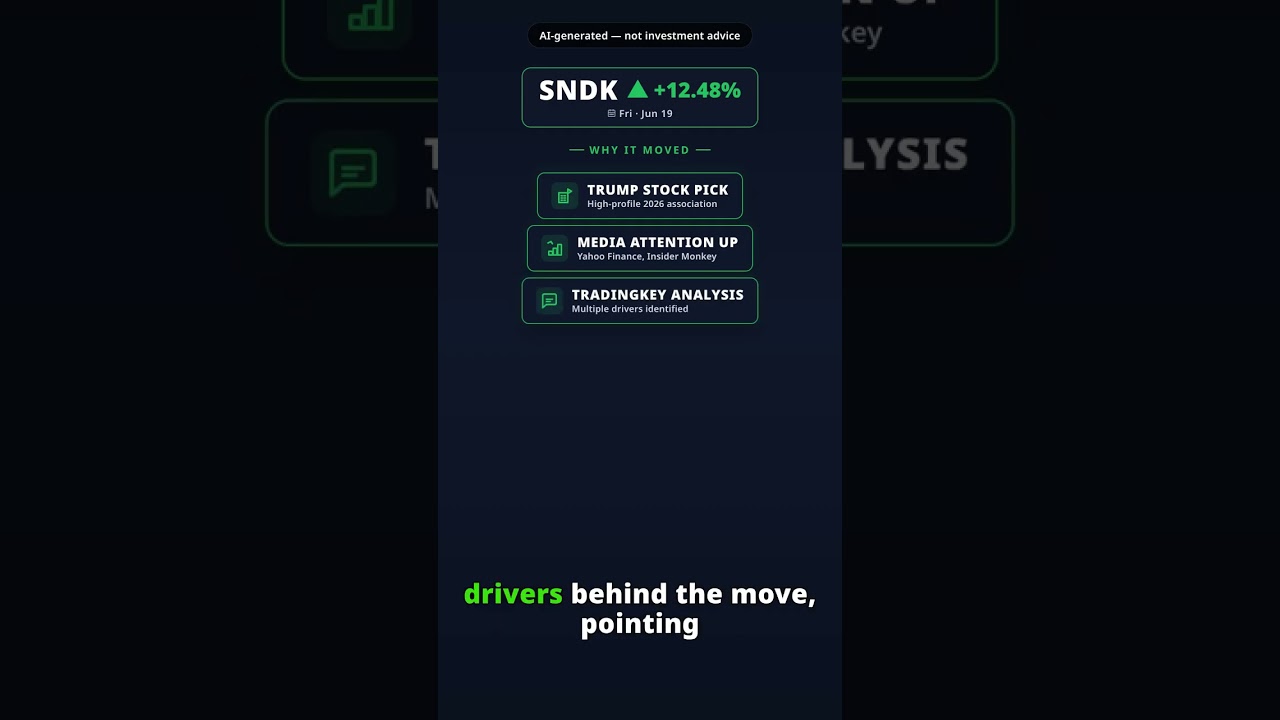 Why Is Sandisk Stock Surging Today? SNDK +12.48% (Jun 19) — Trump Stock Pick Buzz