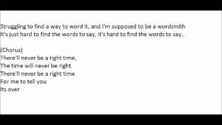 Professor Green-Never be a right time lyrics