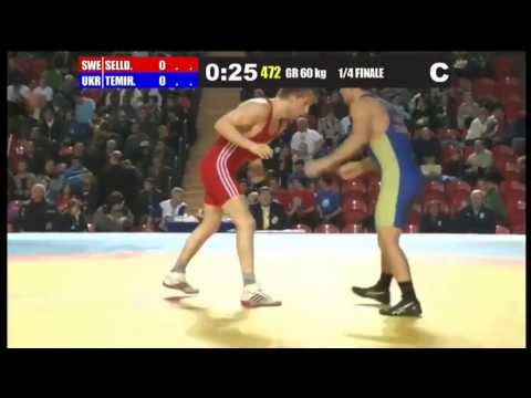 SEC-2013: 60 kg. Sellden (SWE) - Temirov (UKR) 1/4