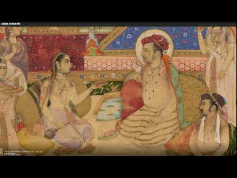 Gardens in Indian Art - Jahangir and Prince Khurram with Nur Jahan