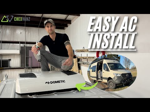 Installing an AIR CONDITIONER in our CAMPER VAN | EASY Step by Step TUTORIAL | Dometic RTX 2000