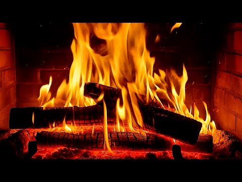 Sleep to Fireplace 🔥 12 Hours of Real Crackling Logs
