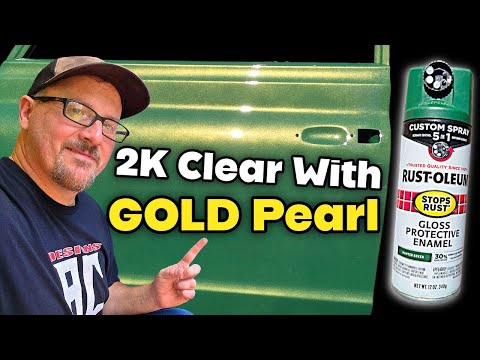 Hunter Green Rust-oleum (Spray Paint) with (Gold Pearl) 2K Clear [Bonus TIPS & Tricks]