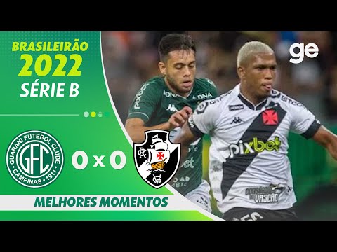 Gols e lances de Guarani x Vasco da Gama