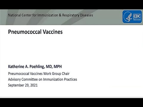 Sept 29, 2021 ACIP Meeting -  Pneumococcal Vaccines