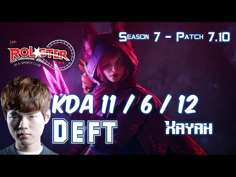 KT Deft XAYAH vs KOG'MAW ADC - Patch 7.10 KR Ranked